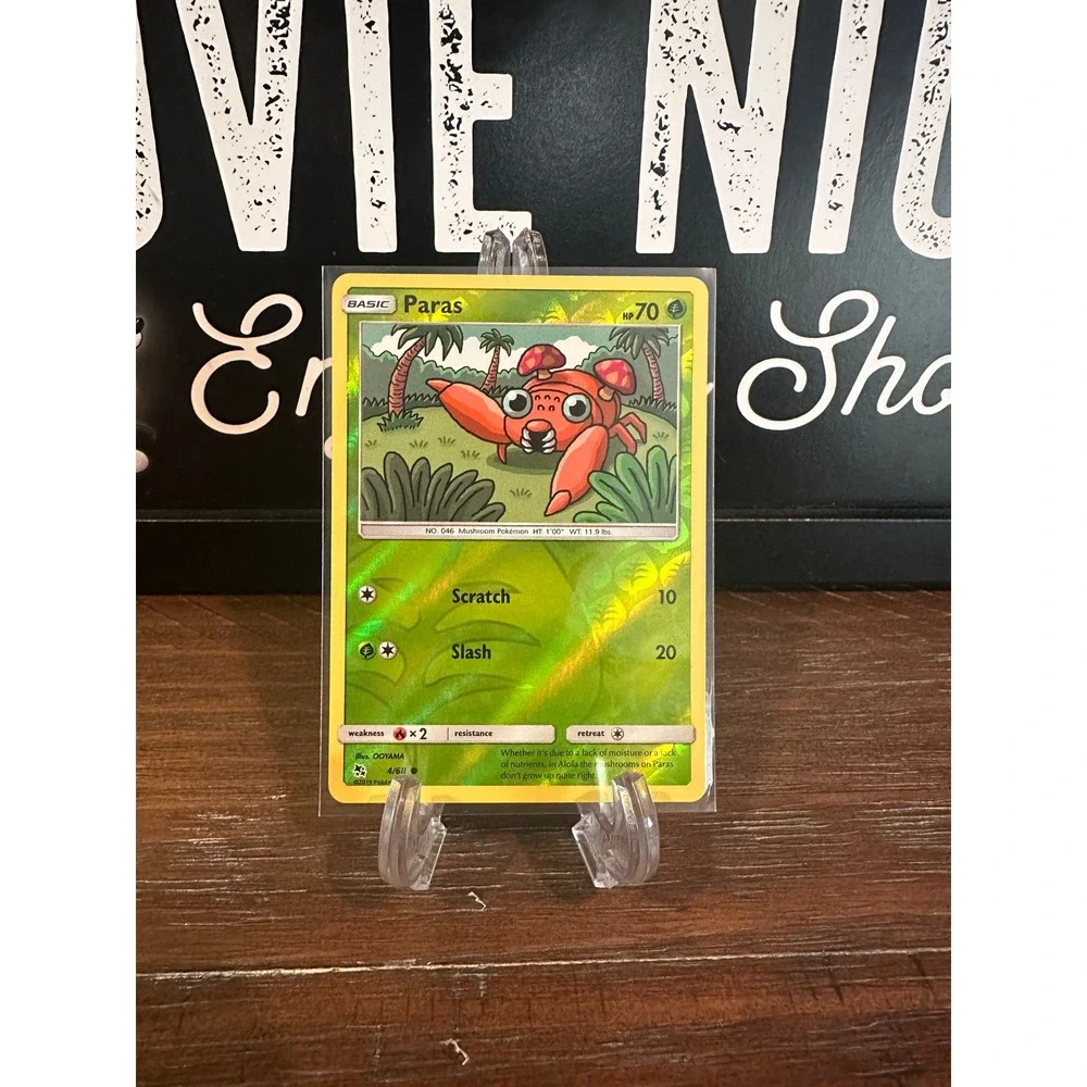 Pokemon Paras 4/68 Hidden Fates Reverse Holo Rare OOYAMA Art TCG Card